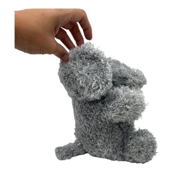 Stephan Baby Elephant Lovey Yellow Tummy attached Stomach Blanket Gray Plush - Picture 6 of 12